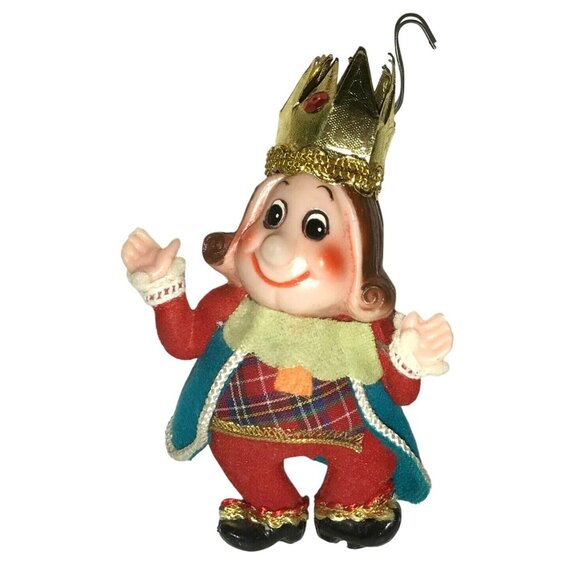 Christmas Tree Ornament OL' KING COLE Soft Plastic Retro Holiday Decor - Picture 1 of 8
